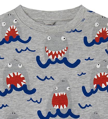 Stella McCartney Kids Sweatshirt - Gråmelerad m. Hajar
