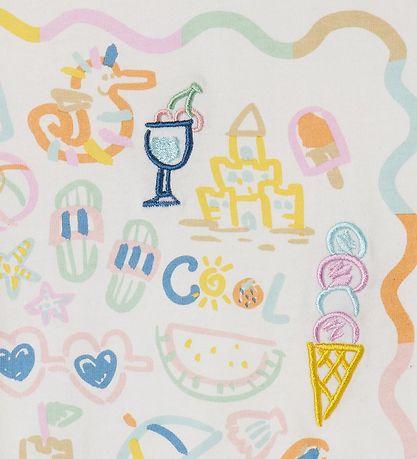 Stella McCartney Kids Stuttermabolur - Hvítt/Pastel
