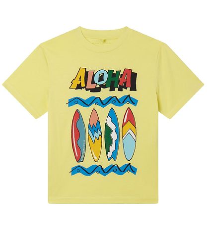 Stella McCartney Kids Stuttermabolur - Gult M. Brimbretti