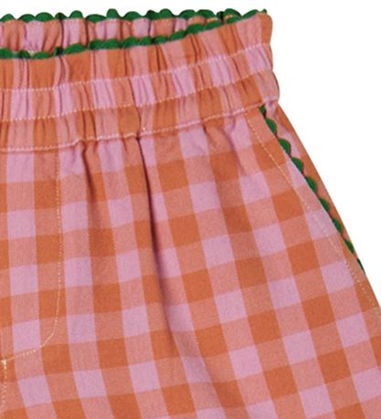 Stella McCartney Kids Shorts - Pink/Orange checked w. Green