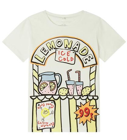 Stella McCartney Kids T-shirt - White/Yellow w. Lemonade
