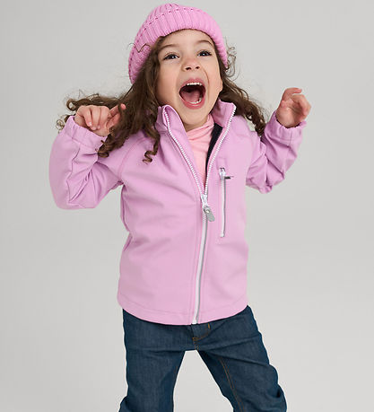 Reima Softshell Jacket w. Fleece Lining - Vantti - Lilac Pink