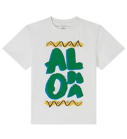 Stella McCartney Kids T-shirt - White/Green w. Print