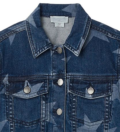 Stella McCartney Kids Jeansjacka - Blå/Vit m. Stjärnor