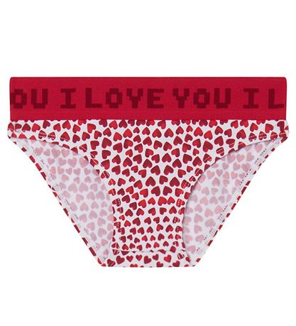 Stella McCartney Kids Bikíní - UV50+ - Hvítt/Rautt M. Hjörtu