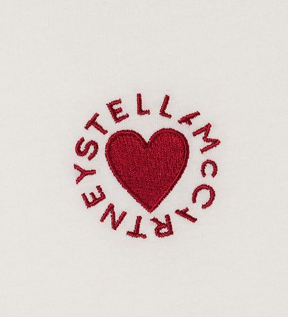 Stella McCartney Kids T-shirt - Cropped - White w. Heart