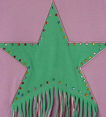 Stella McCartney Kids Dress - Purple/Green w. Rhinestone/Fringes