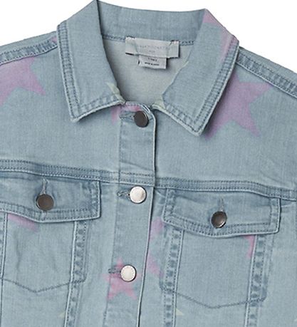 Stella McCartney Kids Jeansjacka - Celeste m. Stjärnor