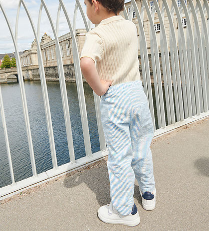 Copenhagen Colors Byxor - Sky Blue/Cream Stripe