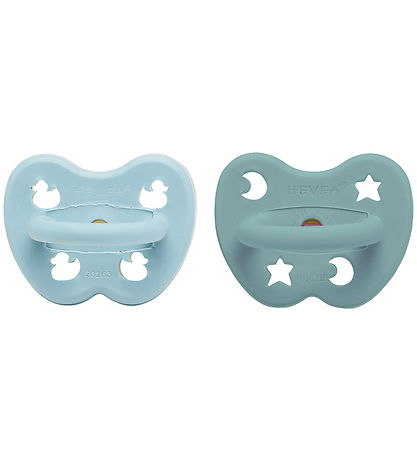 Hevea Schnuller - 3-36 Mt. - 2er-Pack - Naturgummi - Ocean/Capri