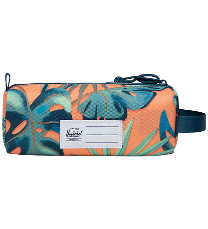 Herschel Pencil Case - Settlement - Tangerine Palm Leaves