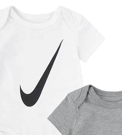 Nike Bodys k/ä - Swoosh - 3er-Pack - Weiß/Grau/Schwarz