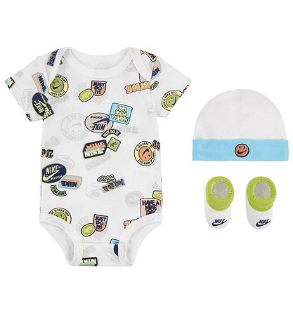 Nike Gift Box - Booties/Beanie/Bodysuit s/s - Sail