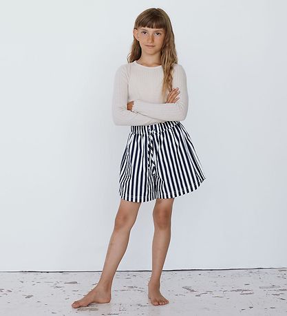 Mads Nørgaard Shorts - Sacky - White Alyssum/Saragasso Sea