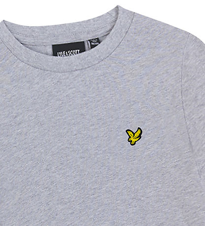 Lyle & Scott Stuttermabolur - Light Grey Marl