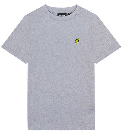 Lyle & Scott Stuttermabolur - Light Grey Marl