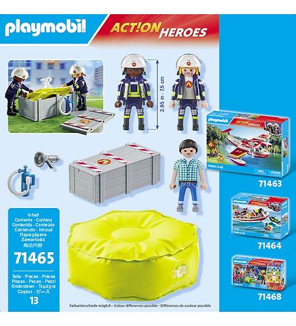 Action Héros Playmobil - Pompier avec coussin d'air - 71465 - 13