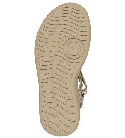 Woden Sandaler - Line Glitter - Kaffe Cream