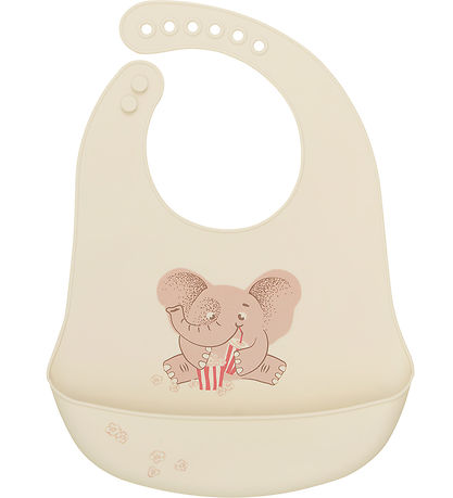 CeLaVi Lätzchen - Silikon - 2er-Pack - Warm Taupe