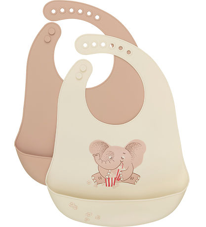 CeLaVi Bibs - Silicone - 2-Pack - Warm Taupe