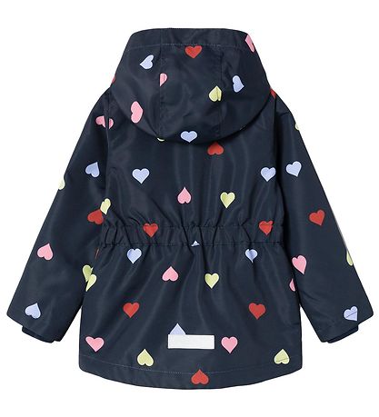 Name It Lightweight Jacket - NmfMaxi - Dark Sapphire w. Hearts