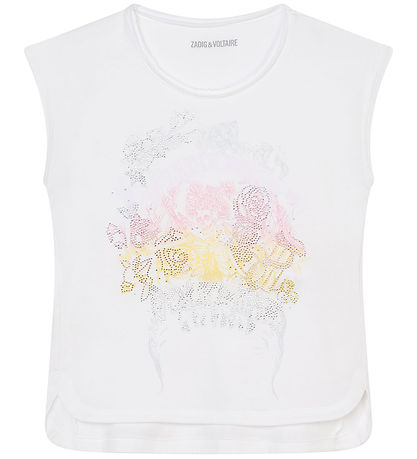 Zadig & Voltaire T-Shirt - Angel - Weiß m. Print/Strassstein