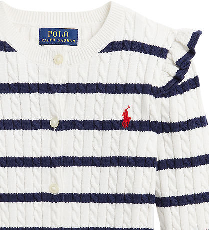 Polo Ralph Lauren Cardigan - Prjónað - Þilfarsþvottur White/Newp