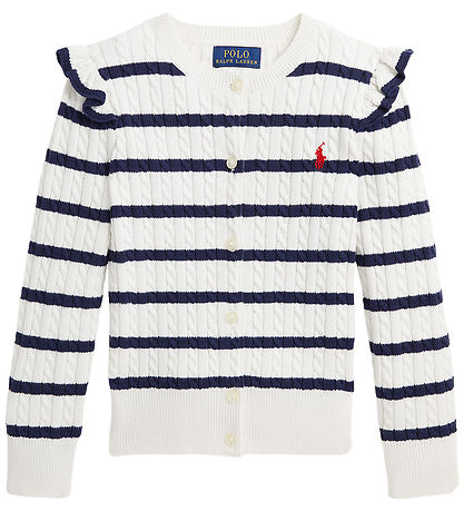 Polo Ralph Lauren Cardigan - Prjónað - Þilfarsþvottur White/Newp