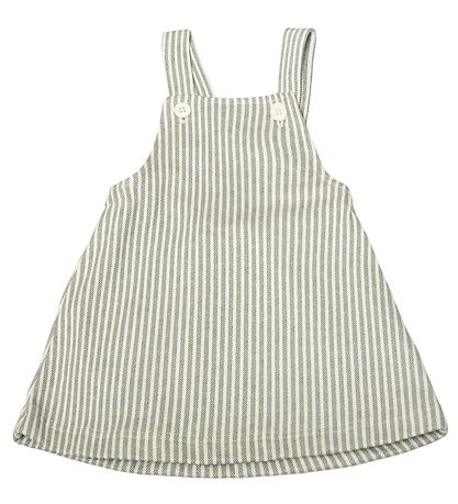 Joha Kleid - Pinafore - Mattgrün/Weißer Streifen