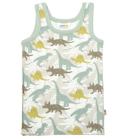 Joha Unterhemd - Off White/Mattgrün m. Dino