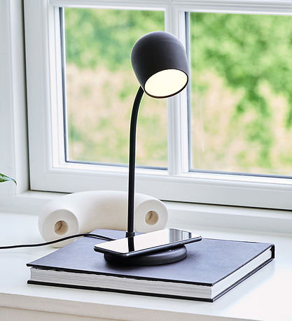 Kreafunk Lamp m. Oplader + luidspreker - Ellie - Zwart