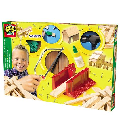 SES Creative Construction Playset in wood - Deluxe edition