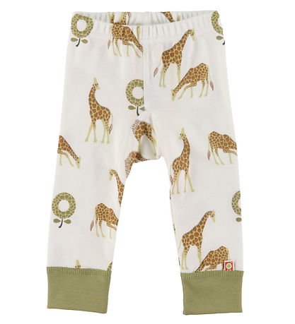 Katvig Leggings - White w. Giraffe