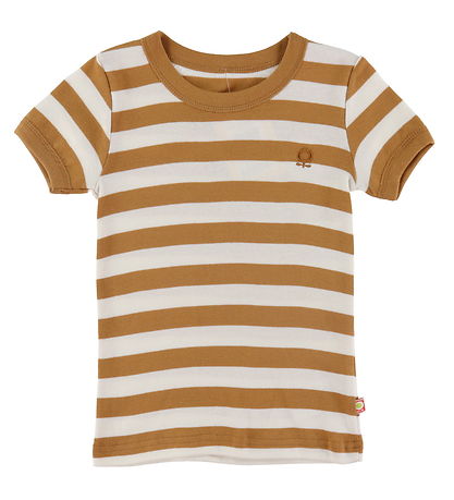Katvig T-Shirt - Bruin/Wit Gestreept