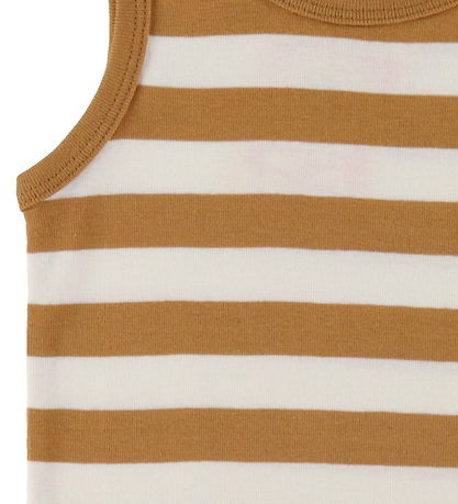 Katvig Undershirt - Brown/White Striped