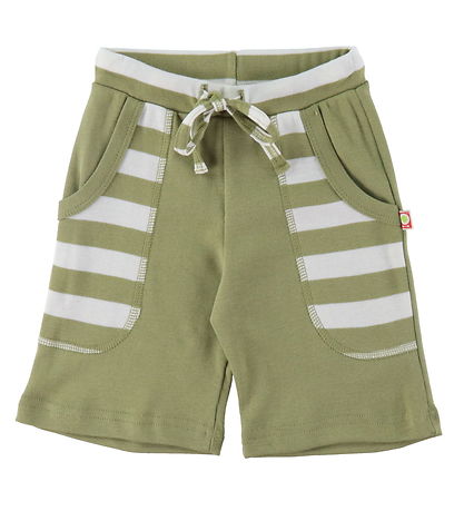 Katvig Shorts - Green/White Striped