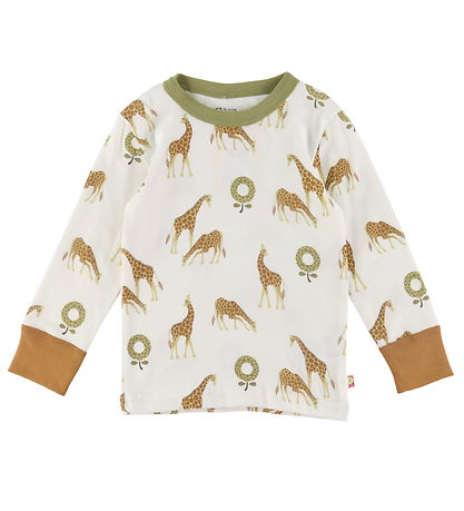Katvig Bluse - Weiß m. Giraffe