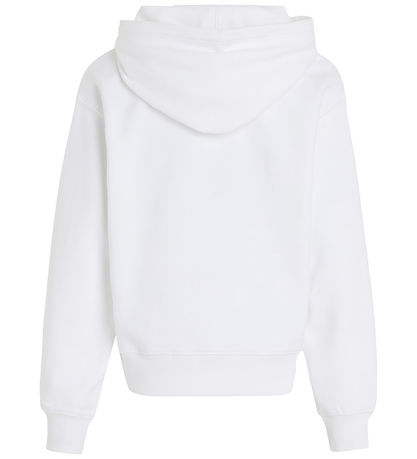 Calvin Klein Hettupeysa - Lágmarks grafík - Bright White