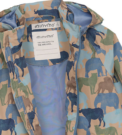 Minymo Lightweight Jacket - China Blue w. Print