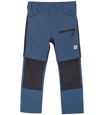 Color Kids Trousers - Stretch w. Zip Off - Vintage Indigo