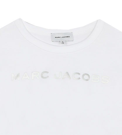 Little Marc Jacobs Stuttermabolur - Skera - Hvítt M. Silfur