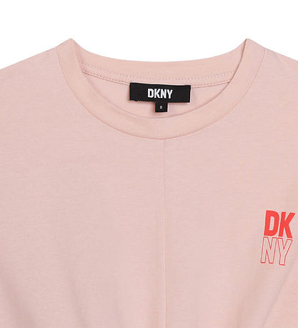 DKNY Stuttermabolur - Bleikt