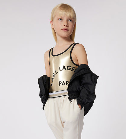 Karl Lagerfeld Badeanzug - Gold m. Schwarz