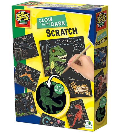 SES Creative Skraplotter - Självlysande Dinosaurier