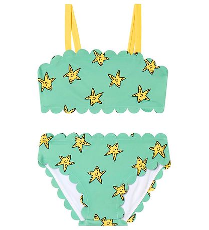 Stella McCartney Kids Bikíní - UV50+ - Grænt M. SjóStjörnur