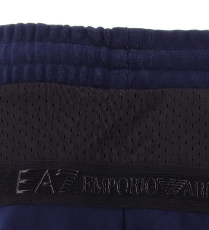 EA7 Pantalon de Jogging - Marine/Noir av. Bande logo