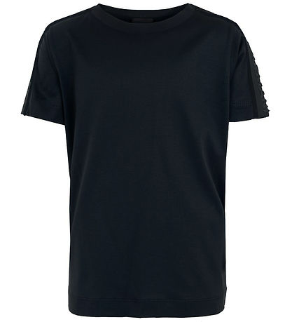 Emporio Armani Stuttermabolur - Dökkblátt M. Lógó röndótt