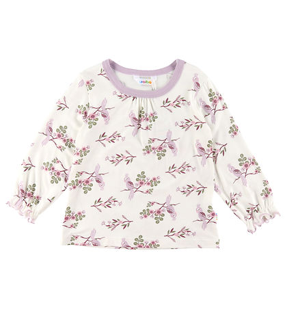 Joha Pyjama Set - Bamboo - Off White/Purple w. Parrot