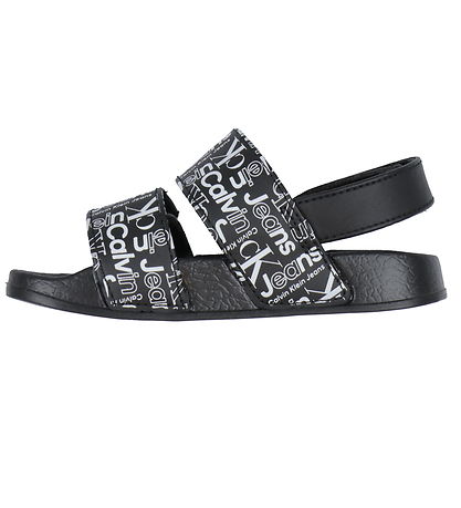 Calvin Klein Flip Flops - Velcro - Black w. White