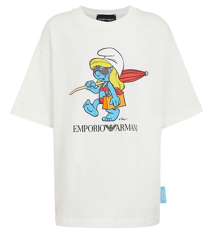 Emporio Armani Stuttermabolur - Hvítur M. Strumpur Fínn
